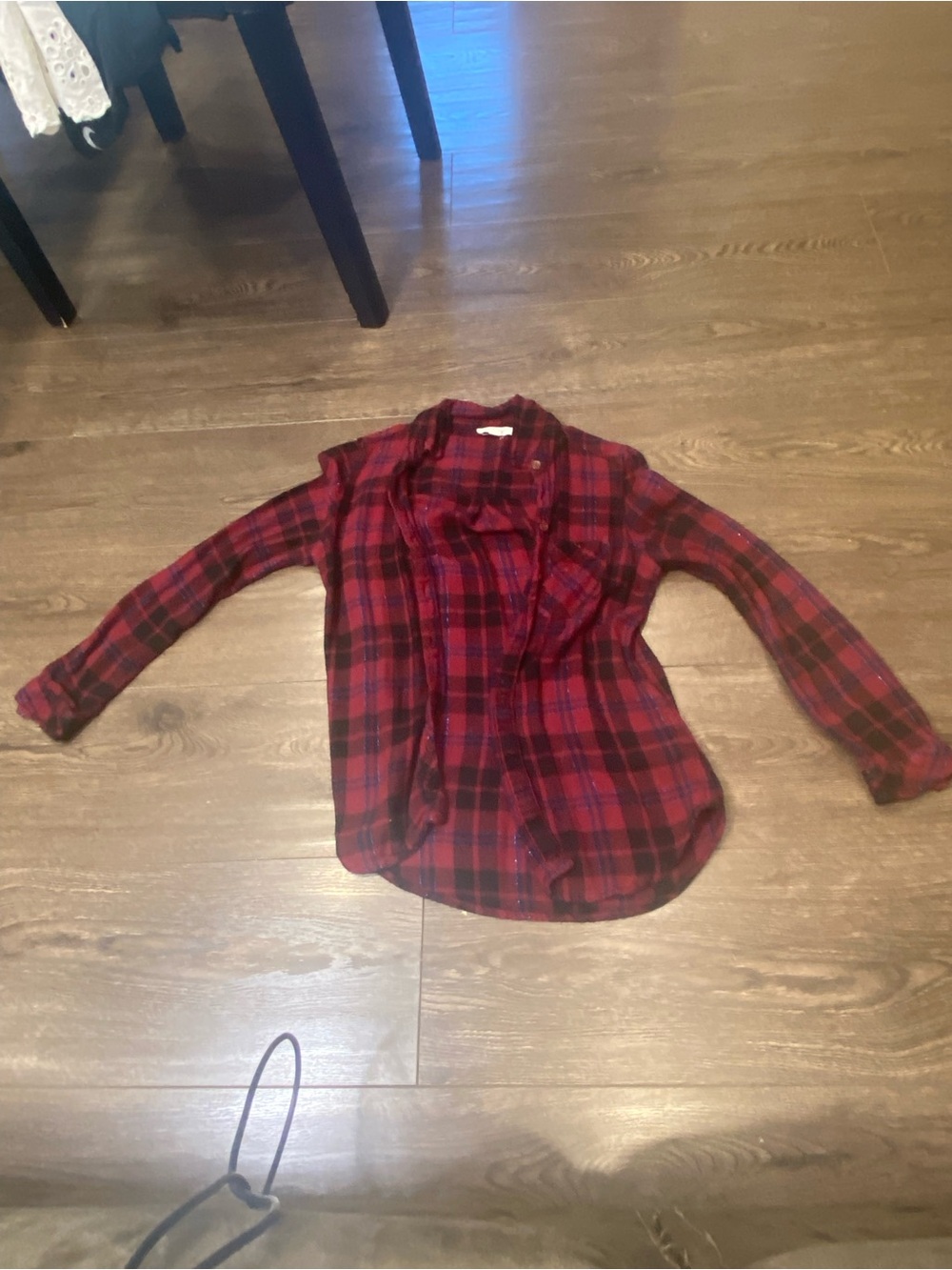 beachlunchlounge Red and Black Plaid Button-Down Shirt